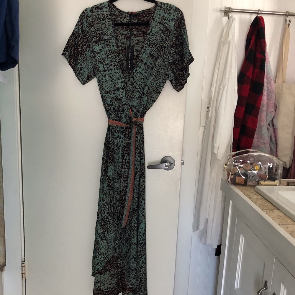 Karma Highway - Patterned Wrap Maxi Dress NEW